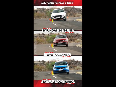 i20 N-line vs Toyota Glanza vs Tata Altroz?  #corneringtest #shorts