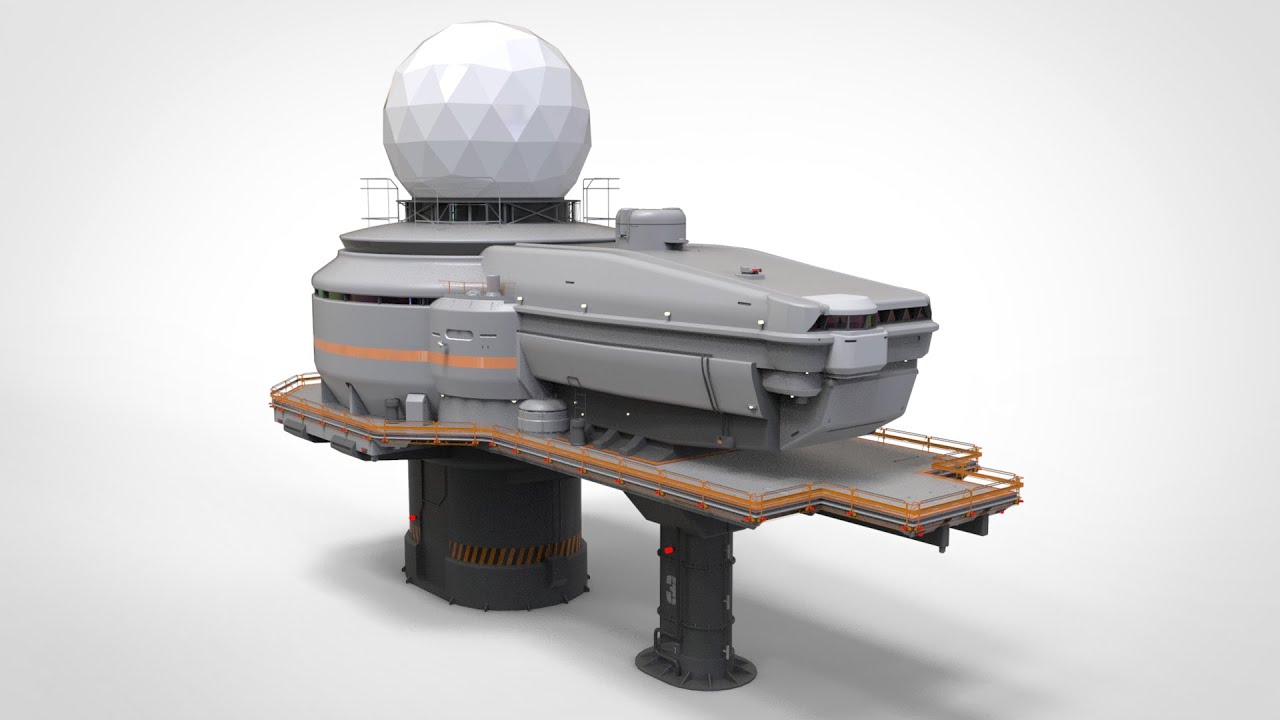 Антенный пост 4 3D Модель