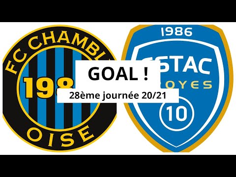 FC Chambly Oise - Troyes [0-(1)] GOAL 40' (Yoann Touzghar) 28ème journée 2020/21