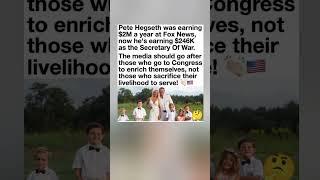 The Truth About Pete Hegseth’s Massive 90% Pay Cut! 💸🇺🇸. #shorts