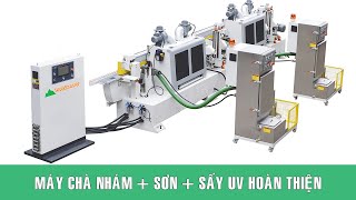 Máy sơn sấy cạnh UV chà nhám hoàn thiện Woodmaster
