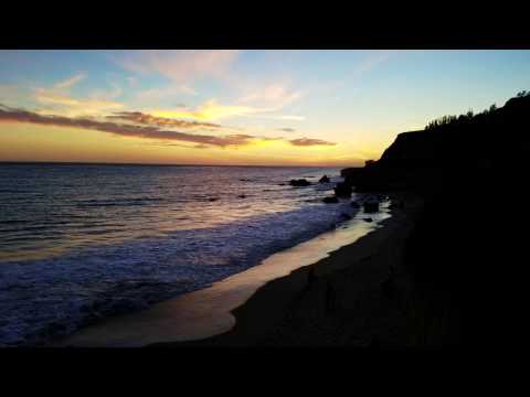 Sunset Malibu beach in 4K