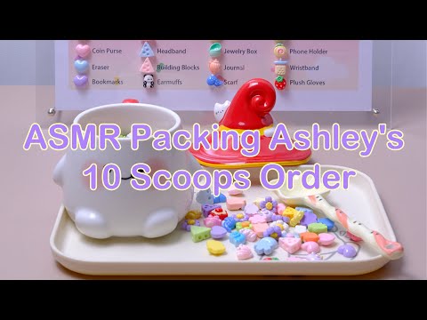 【Litebord Lucky Scoops】ASMR Packing Ashley's 10 Scoops Order