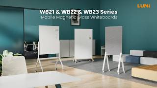 Mobile Magnetic Glass Whiteboards | WB21 & WB22 & WB23 Series  | LUMI
