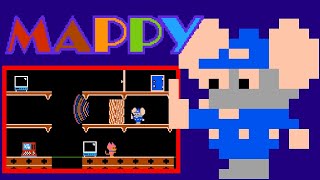 Mappy (Famicom, 1984) – Survival High Score Session (Single Player) 🐭😾📺