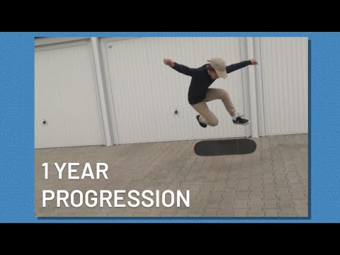 1 Year Skateboarding Progression :)