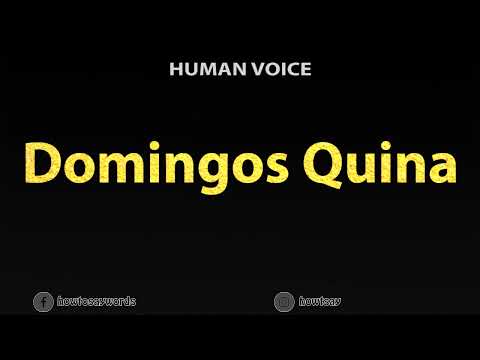 How To Pronounce Domingos Quina
