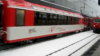 preview picture of video 'Visp. Train arrives from Brig'