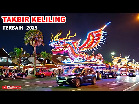 takbiran 2025 takbir parade around the night of eid al-fitr is very lively