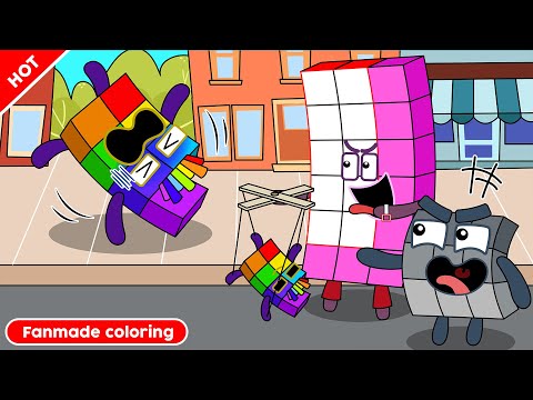 Oh No! NB 7 Is Being Controlled! Numberblocks Fanmade Coloring Story