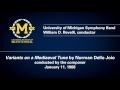 UMich Symphony Band - Norman Dello Joio - Variants on a Mediaeval Tune (1968 perf.)
