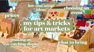 how to prep for an art market 🎨✨ vendor table setup ideas & display tips for success for craft fairs