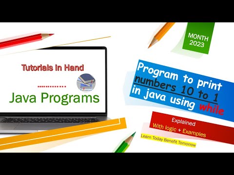 Java Program To Print Numbers From 10 To 1 Using While Loop Java Javaforbeginners