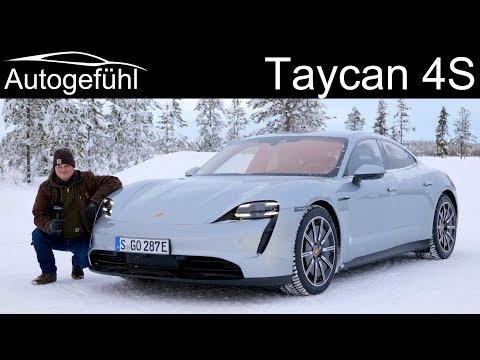 Porsche Taycan 4S FULL REVIEW with snow and ice electric AWD special - Autogefühl