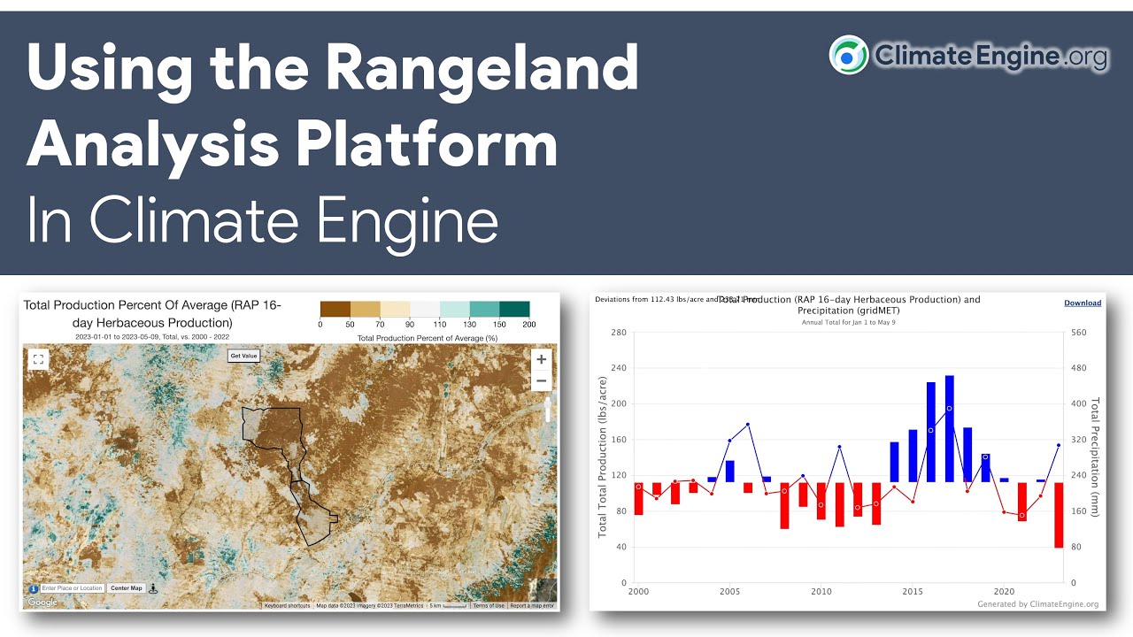 Using the Rangeland Analysis Platform in Climate Engine