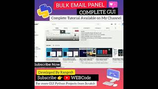 Download the video "🎯Subscribe @webcode867  For More Python Project | Send Bulk Emails 📧 in One Click 🔥🔥"