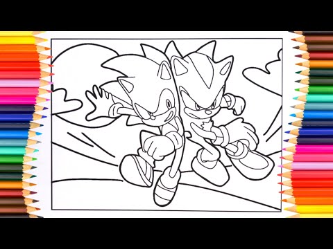 Sonic vs Shadow Coloring Pages | Sonic 3 Predictions | Cartoon - On&On