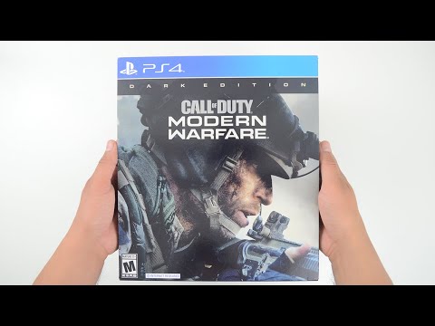 Call of Duty Modern Warfare "Black Edition" Collectors Unboxing PS4