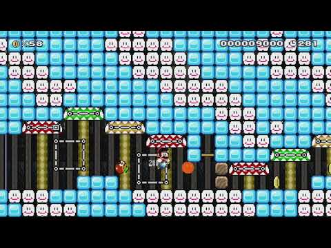 Crystal Caverns 3-2 by Phoenix - SUPER MARIO MAKER - NO COMMENTARY 1bi