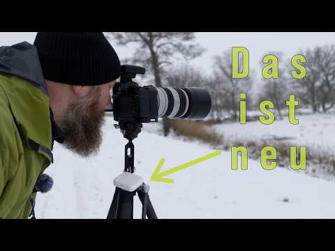 Fotografieren im Schnee und ein kleiner Helfer.