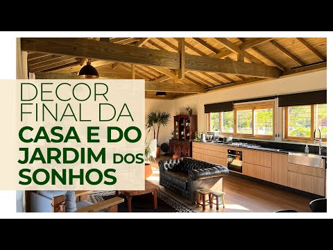 ARQUITETURA DA FELICIDADE MESMO - DECOR FINAL DA CASA ESTILO GALPÃO DE MADEIRA MODERNA E DO JARDIM