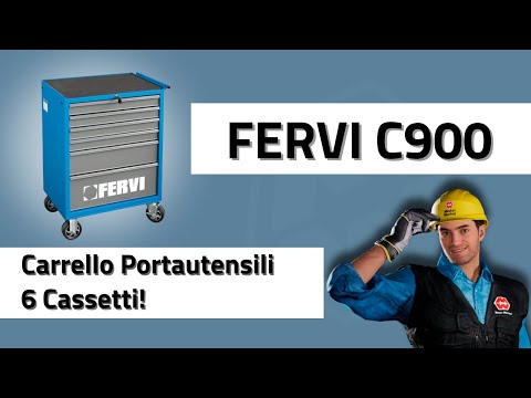 FERVI C900 Carrello Portautensili – Stoccaggio a 6 Cassetti!