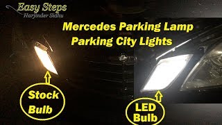 How to Install LED Parking City Lights on Mercedes E550 | W212  LED Upgrade Parking Lamp