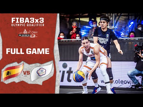 Spain v Chinese Taipei | Women's - Full Game | FIBA 3x3 Olympic Qualifier | 3x3 Basketball