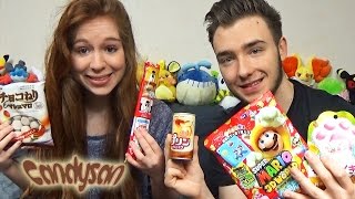 Dégustation Candysan en couple #3 Bonbons Super Mario ! PUDDING EN CANETTE ! Bonbon Moussant !