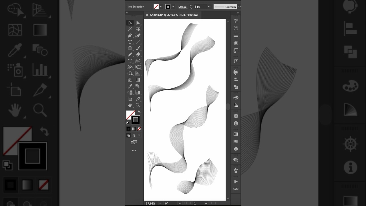 How to draw lines in waves ✨ #drawing #waves #wallpaper #vector #illustrator