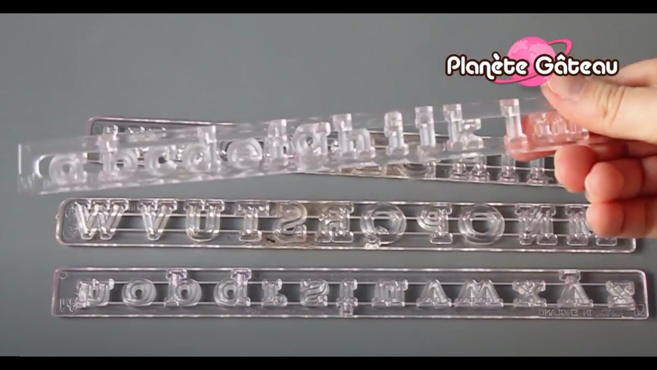 TUTO Pâte à sucre -Comment utiliser les emporte pièces réglette alphabet + alphabet Disney