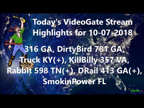 316 GA, DirtyBird 781 GA, Truck KY+, KillBilly 357 VA, Rabbit 598 TN+DRail 413 GA+, SmokinPower FL