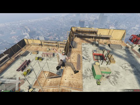 I tried jumping off the crane