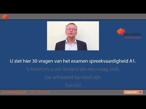 EXAMENTRAINER A1 - Spreken - 30 vragen - set 1 (2025)