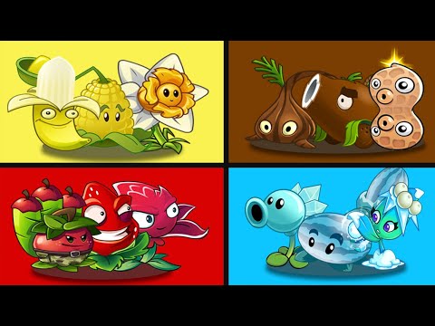 Random 4 Team Plants Colors Team Battles - Who Will Win? - PvZ 2 Team Plants vs Team Plants