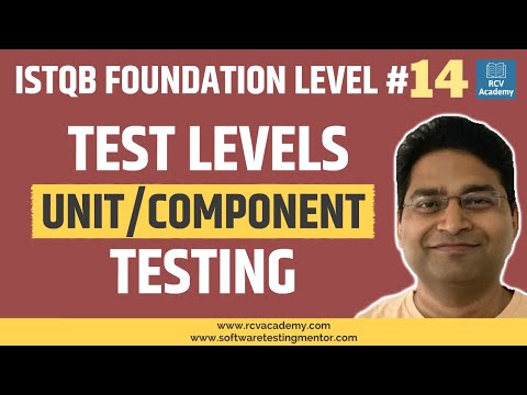 ISTQB Foundation Level 14 Test Levels | Unit Component Testing