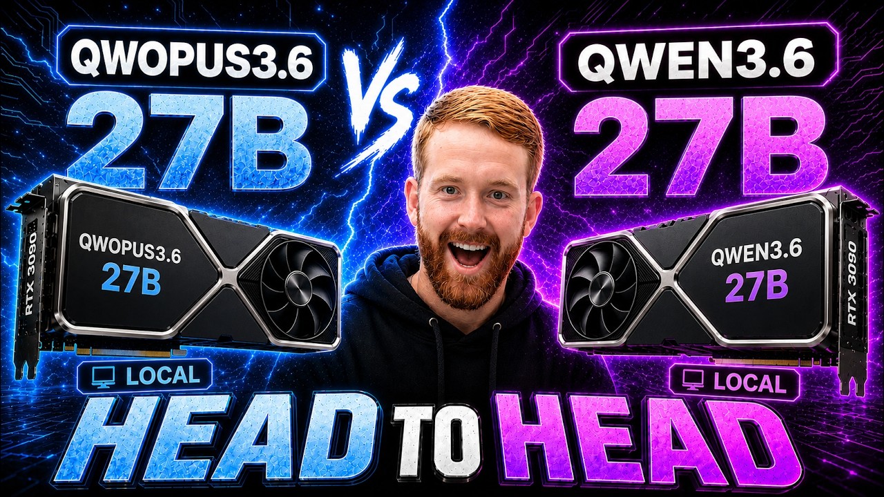 Qwopus3.6 27B vs Qwen3.6 27B on RTX 3090s | Head-to-Head