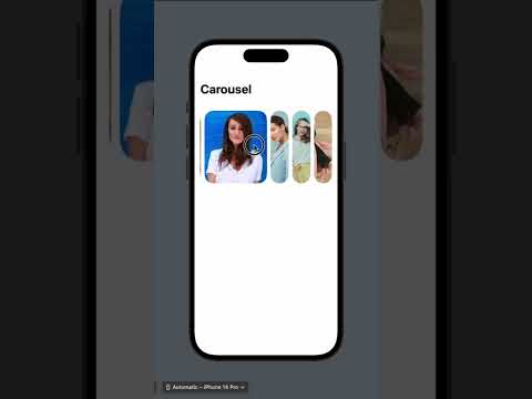 Implementing a Carousel Inspired by the Material Carousel #swiftui thumbnail