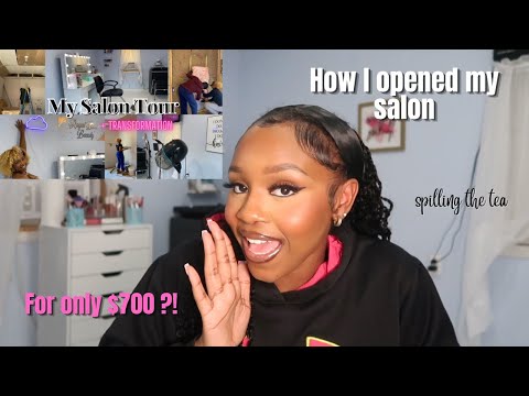 HOW I OPENED A SALON FOR UNDER 1K ?!( no loans) +...