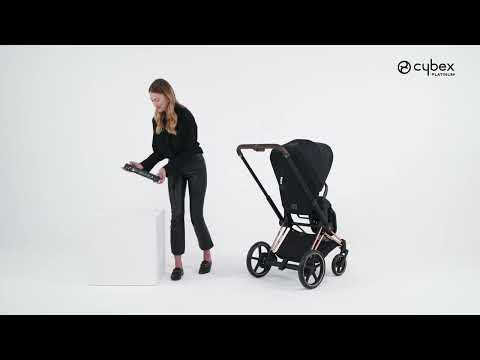 Cybex e-Priam Chrome + brown Ratu rāmis ar karkasu