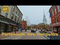Driving in Downtown Portsmouth, New Hampshire - 4K60fps