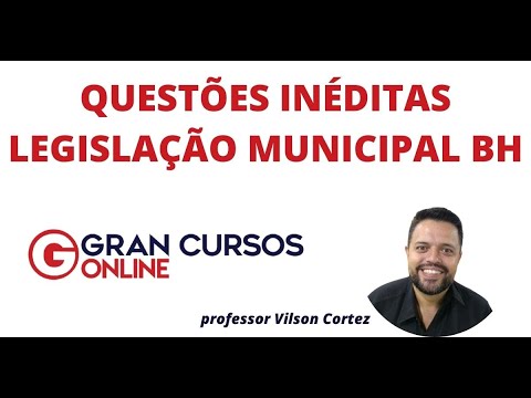 VAMOS DETONAR A LEGISLAÇÃO MUNICIPAL - ISS BH - PROFESSOR TUDÃO - GRANCURSOS ONLINE