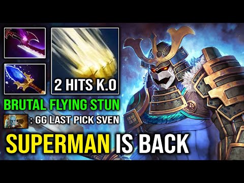 SUPERMAN IS BACK Flying Stun Sven 2 Hits Deleted OP Cleave vs Level 30 PL Spammer Dota 2