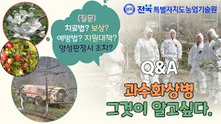 과수화상병! 그것이 알고싶다! (궁금증 해결 Q&A/ 양성판정시 기관 조치/기관 지원 대책/ 보상문제/ 예방…