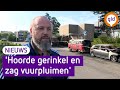 'Ik hoorde gerinkel en zag vuurpluimen'