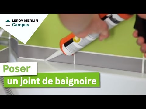 comment poser un joint silicone autour d'une baignoire