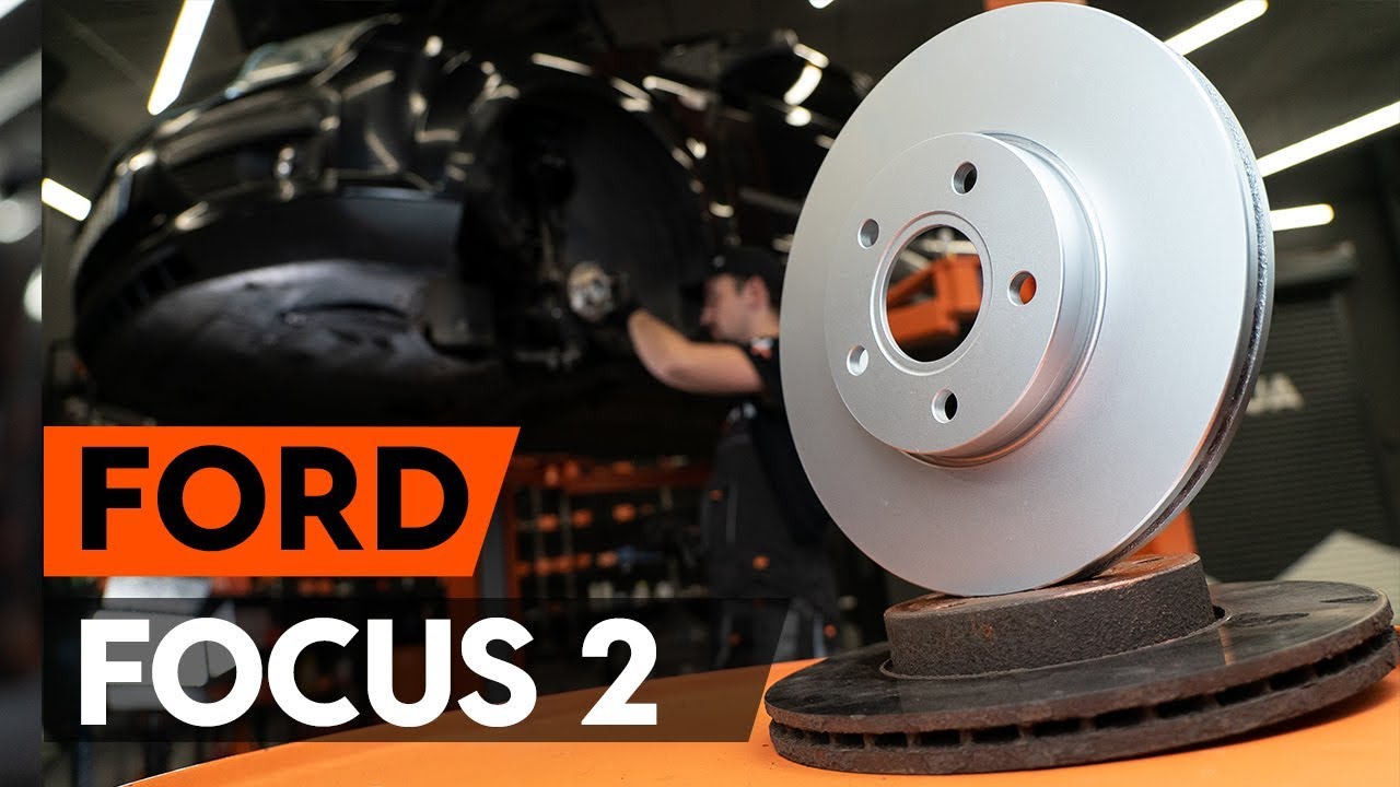 Como mudar discos de travão da parte dianteira em Ford Focus MK2 - guia de substituição