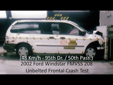 Thumbnail for 1999-2003 Ford Windstar FMVSS 208 Unbelted Full-Overlap Frontal Crash Test (95th Dr. / 50th Pass.) by Ford Windstar, SEAT, WiLL, Vehicle