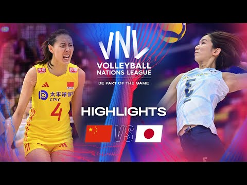 🇨🇳 CHN vs. 🇯🇵 JPN - Quarter Finals | Highlights | Women's VNL 2024