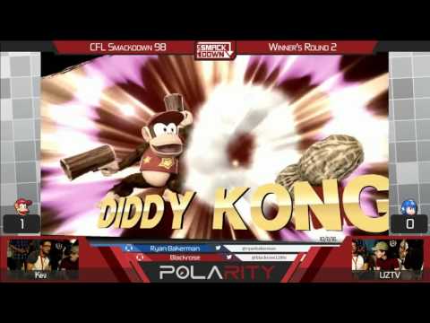 CFL Smackdown 98 WiiU - Kiki (Diddy Kong) vs UZTV (Megaman) - Winners R2